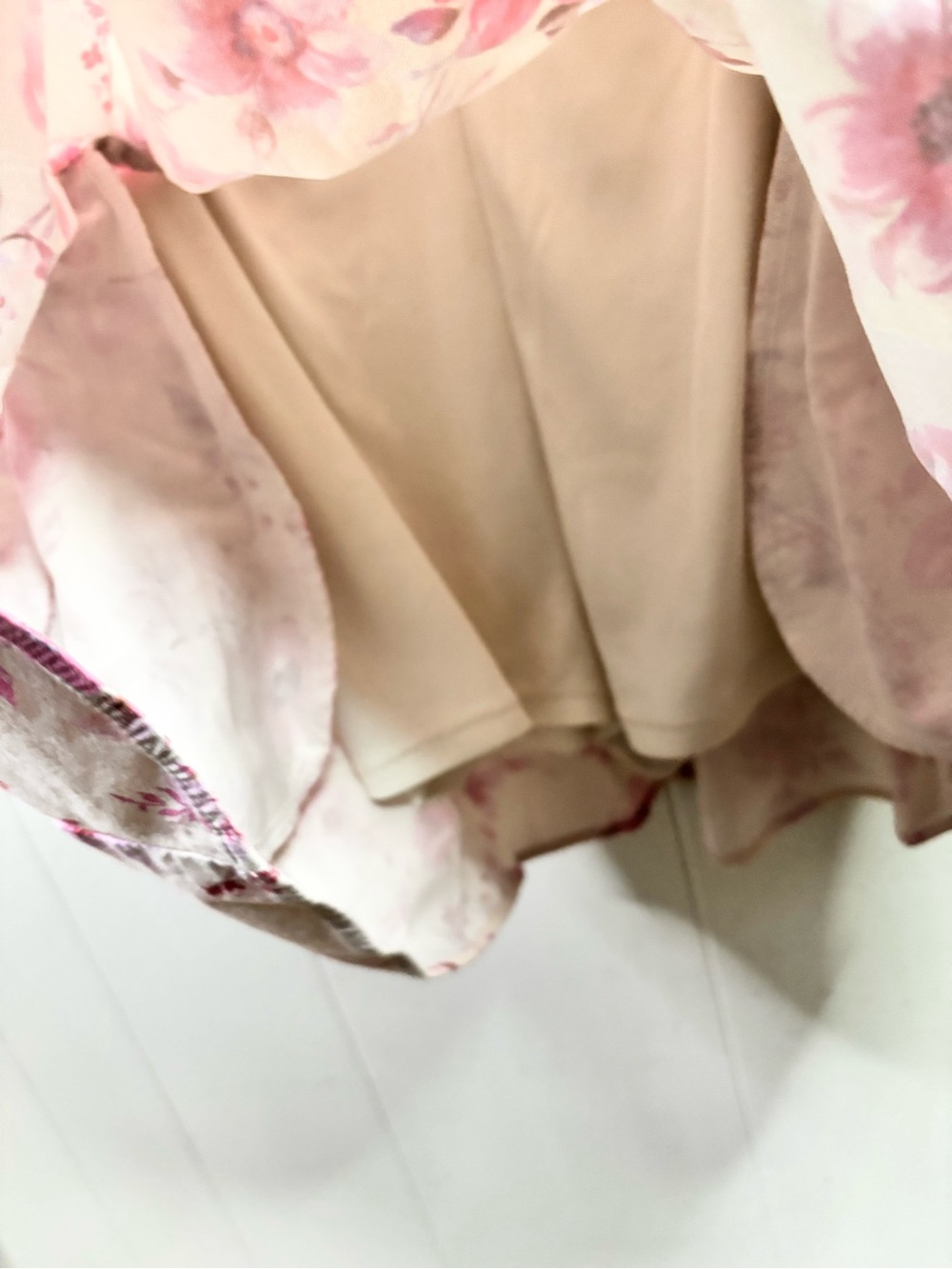 Zara pink white floral blogger favorite playsuit mini dress size SM trendy - Picture 4 of 6